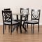 Baxton Studio Alma Grey Upholstered and Dark Brown Finished Wood 5-Piece Dining Set 169-9730-10900 - alternate 9